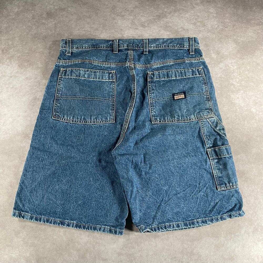 Y2K Arizona Jean Co Dark Wash Carpenter Denim Shorts 34 W